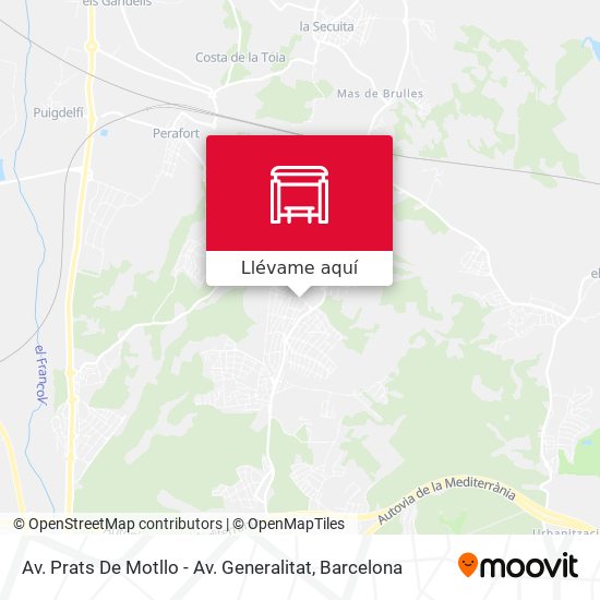 Mapa Av. Prats De Motllo - Av. Generalitat