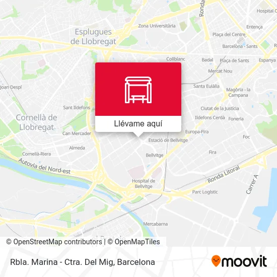 Mapa Rbla. Marina - Ctra. Del Mig