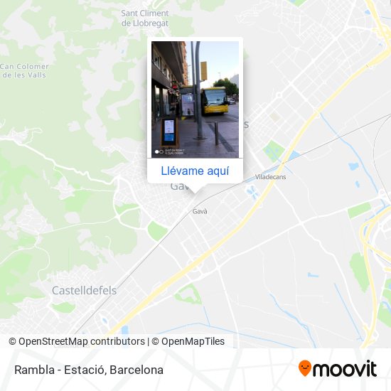 Mapa Rambla - Estació