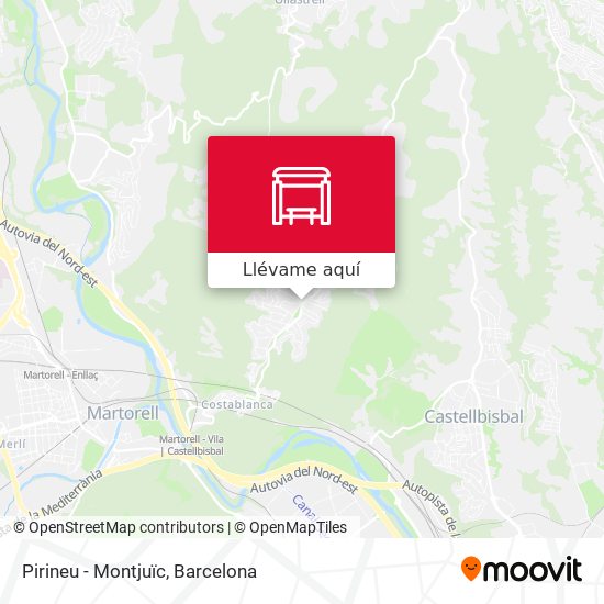 Mapa Pirineu - Montjuïc