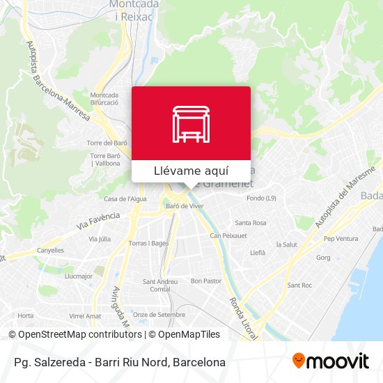 Mapa Pg. Salzereda - Barri Riu Nord