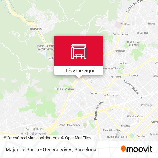 Mapa Major De Sarrià - General Vives