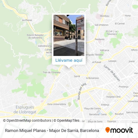 Mapa Ramon Miquel Planas - Major De Sarrià