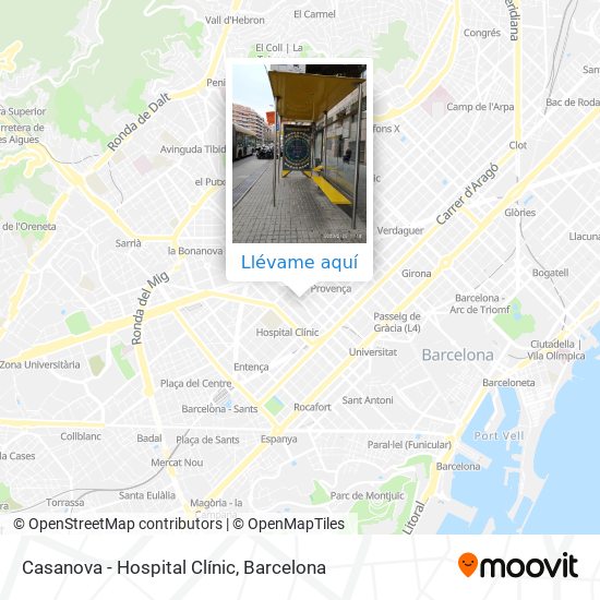 Mapa Casanova - Hospital Clínic