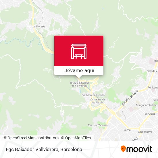 Mapa Fgc Baixador Vallvidrera