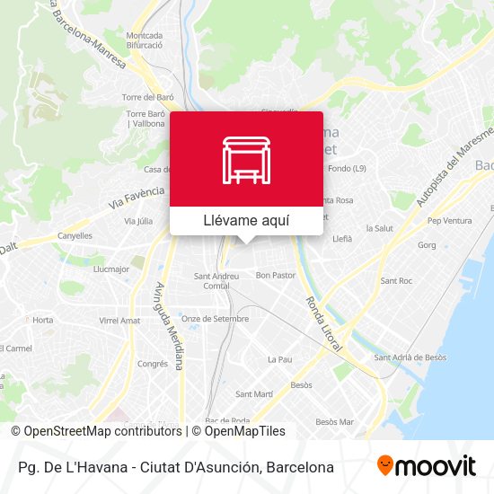 Mapa Pg. De L'Havana - Ciutat D'Asunción