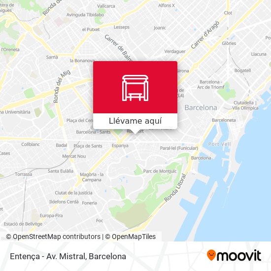 Mapa Entença - Av. Mistral
