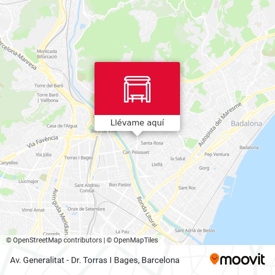 Mapa Av. Generalitat - Dr. Torras I Bages