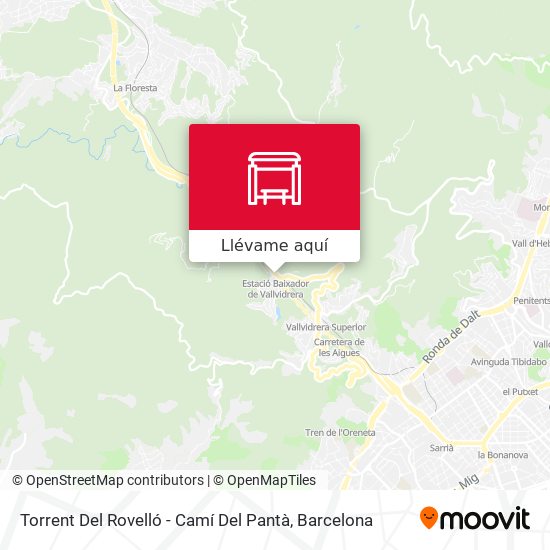 Mapa Torrent Del Rovelló - Camí Del Pantà