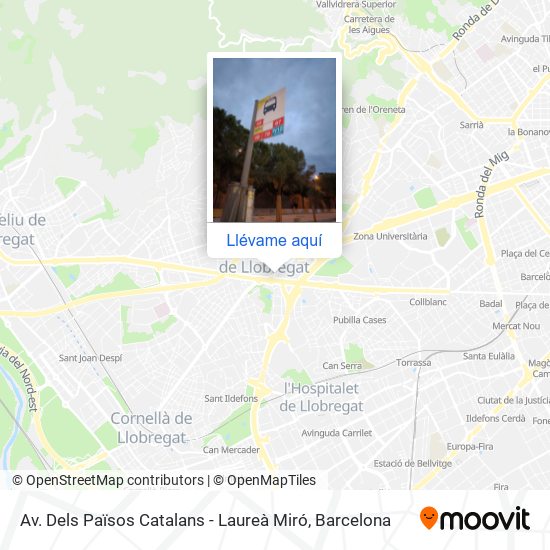Mapa Av. Dels Països Catalans - Laureà Miró