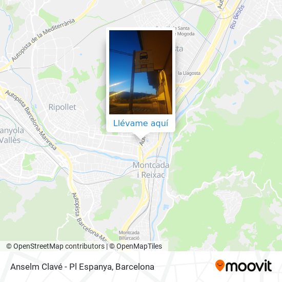 Mapa Anselm Clavé - Pl Espanya