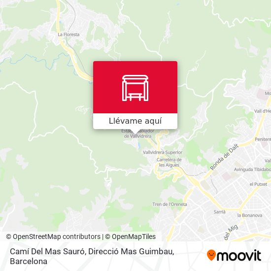 Mapa Camí Del Mas Sauró, Direcció Mas Guimbau