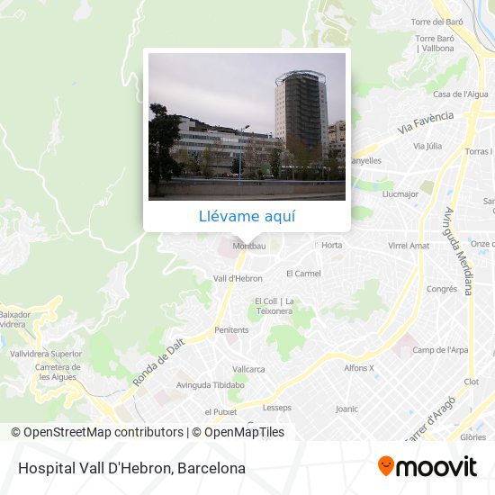 Mapa Hospital Vall D'Hebron