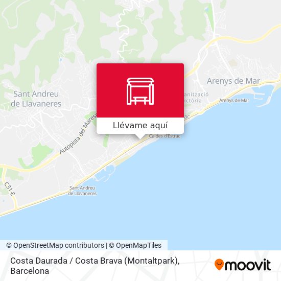 Mapa Costa Daurada / Costa Brava (Montaltpark)