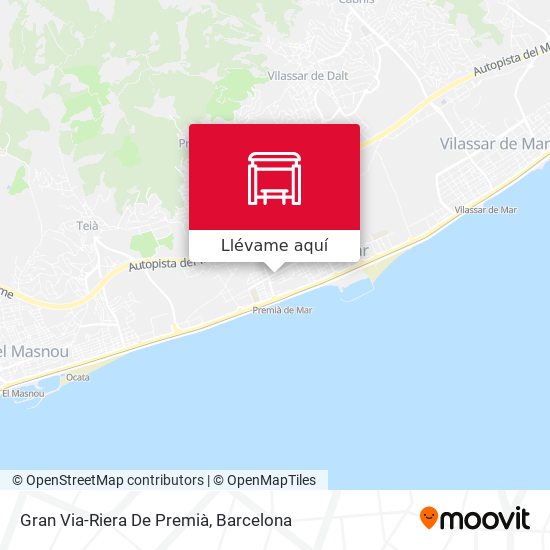 Mapa Gran Via-Riera De Premià