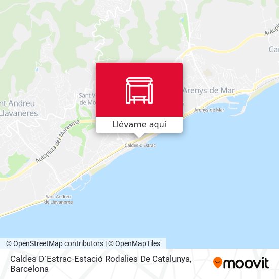 Mapa Caldes D´Estrac-Estació Rodalies De Catalunya