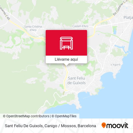 Mapa Sant Feliu De Guixols, Canigo / Mossos