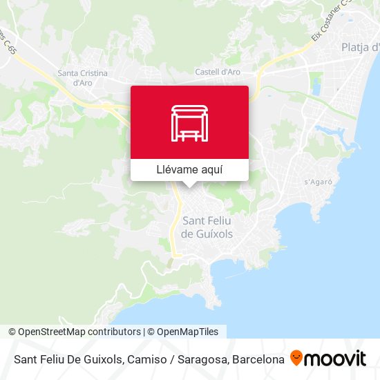 Mapa Sant Feliu De Guixols, Camiso / Saragosa