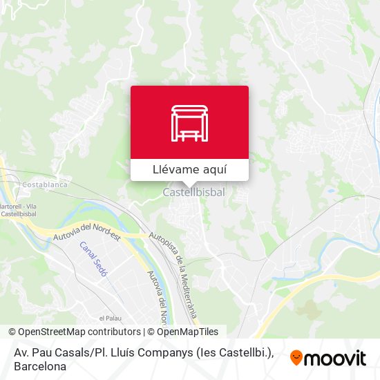 Mapa Av. Pau Casals / Pl. Lluís Companys (Ies Castellbi.)
