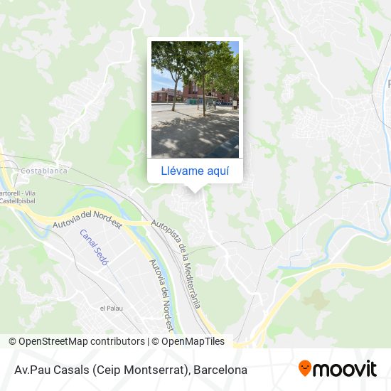 Mapa Av.Pau Casals (Ceip Montserrat)