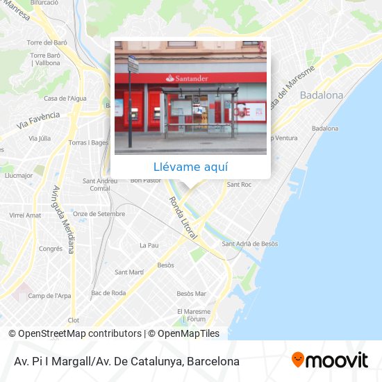 Mapa Av. Pi I Margall / Av. De Catalunya