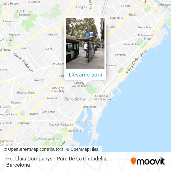 Mapa Pg. Lluís Companys - Parc De La Ciutadella