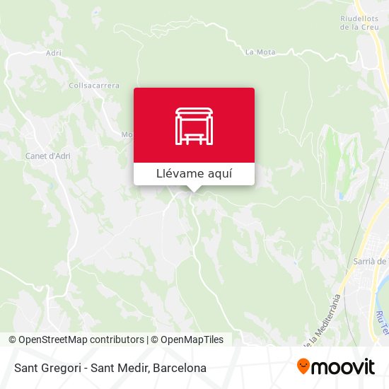 Mapa Sant Gregori - Sant Medir