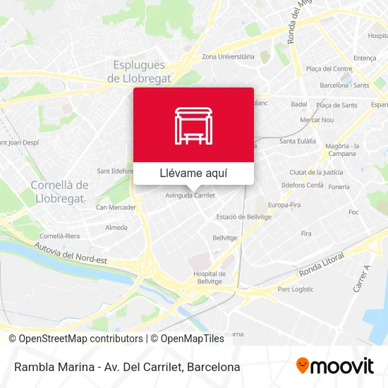 Mapa Rambla Marina - Av. Del Carrilet