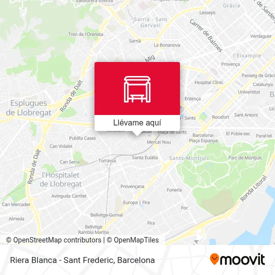 Mapa Riera Blanca - Sant Frederic