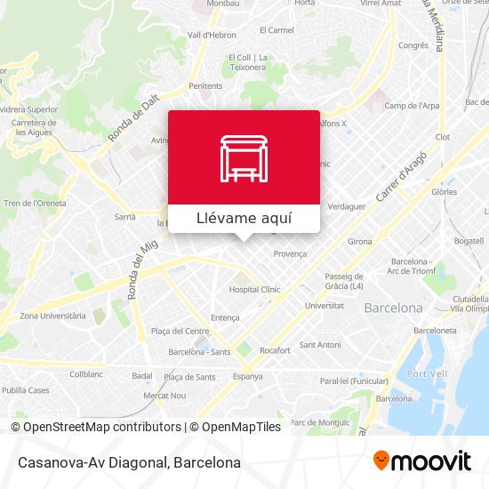 Mapa Casanova-Av Diagonal
