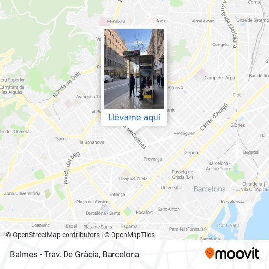 Mapa Balmes - Trav. De Gràcia