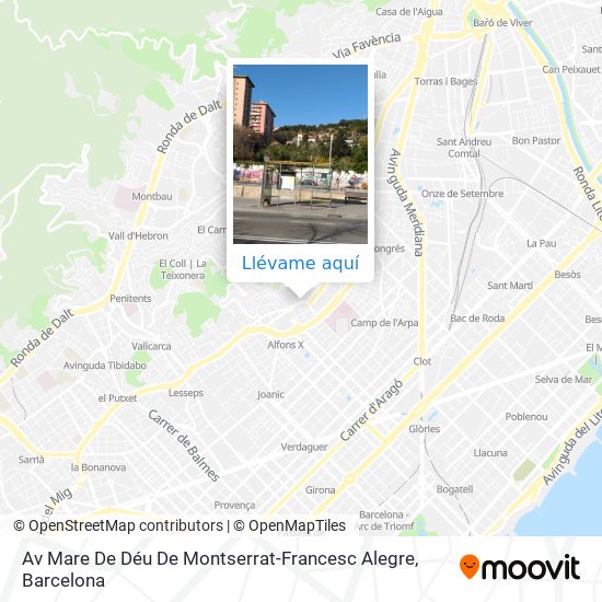 Mapa Av Mare De Déu De Montserrat-Francesc Alegre