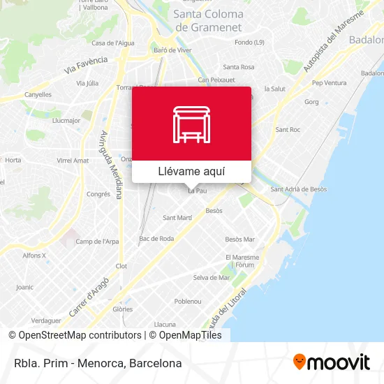 Mapa Rbla. Prim - Menorca