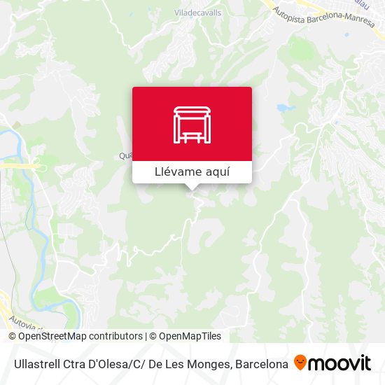 Mapa Ullastrell Ctra D'Olesa / C/ De Les Monges