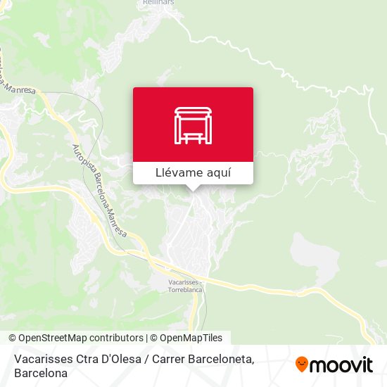 Mapa Vacarisses Ctra D'Olesa / Carrer Barceloneta