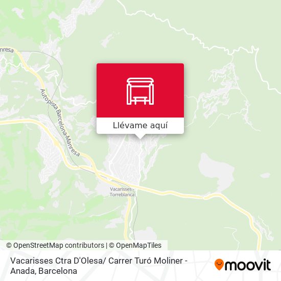 Mapa Vacarisses Ctra D'Olesa/ Carrer Turó Moliner - Anada
