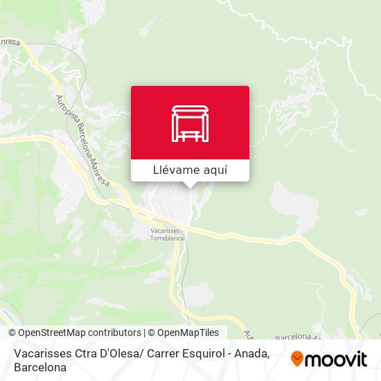 Mapa Vacarisses Ctra D'Olesa/ Carrer Esquirol - Anada