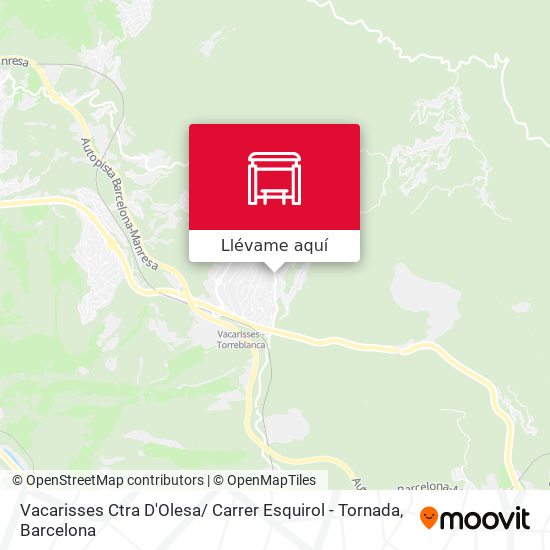 Mapa Vacarisses Ctra D'Olesa/ Carrer Esquirol - Tornada