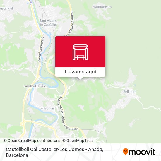 Mapa Castellbell Cal Casteller-Les Comes - Anada