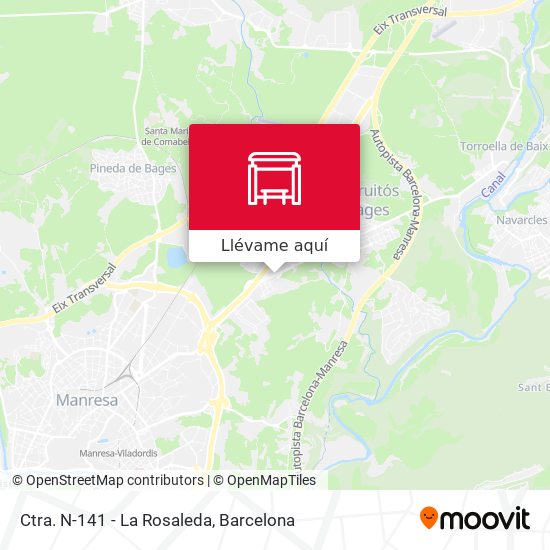 Mapa Ctra. N-141 - La Rosaleda