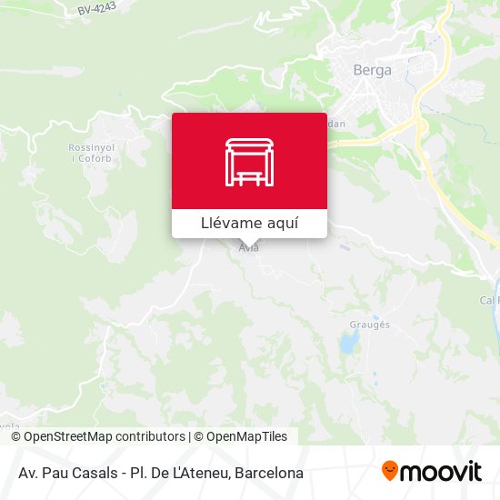 Mapa Av. Pau Casals - Pl. De L'Ateneu