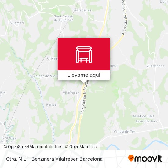 Mapa Ctra. N-Ll - Benzinera Vilafreser