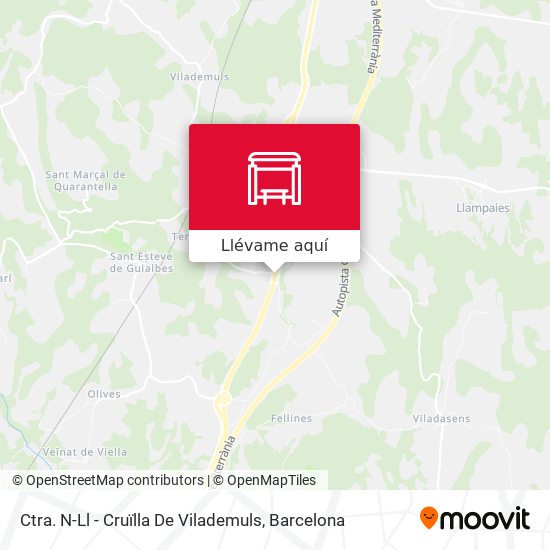 Mapa Ctra. N-Ll - Cruïlla De Vilademuls