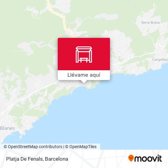 Mapa Platja De Fenals