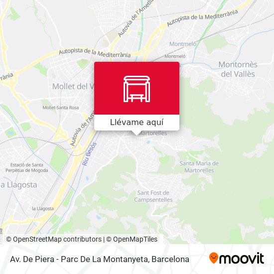 Mapa Av. De Piera - Parc De La Montanyeta