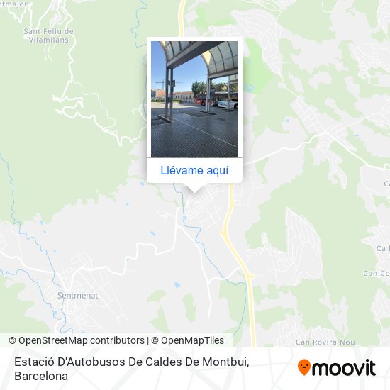 Mapa Estació D'Autobusos De Caldes De Montbui