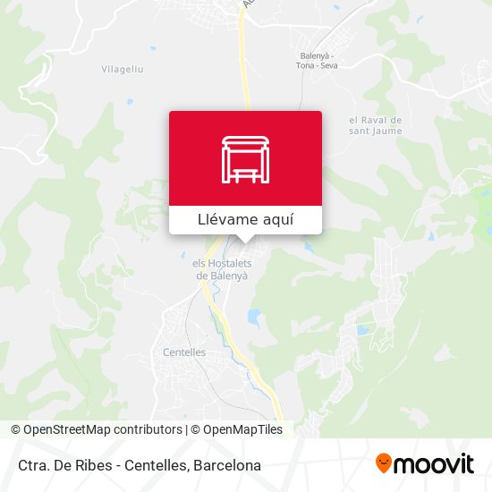 Mapa Ctra. De Ribes - Centelles