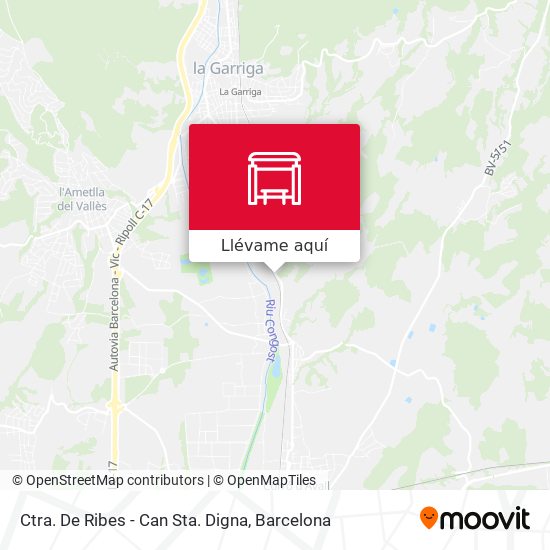 Mapa Ctra. De Ribes - Can Sta. Digna