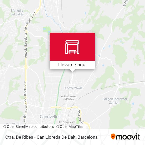Mapa Ctra. De Ribes - Can Lloreda De Dalt