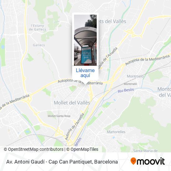 Mapa Av. Antoni Gaudí - Cap Can Pantiquet